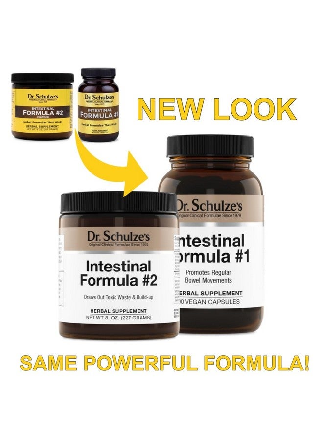 Dr. Schulze's Intestinal Formula #2 (8 Ounces) and Intestinal Formula #1 Capsules (90 Capsules) - Organic Herbal Supplements - Image 2