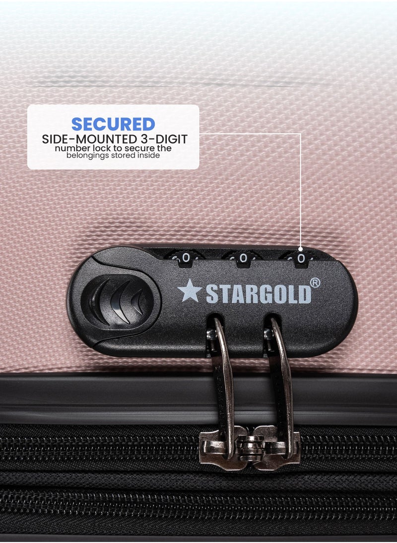 Stargold - Suitcase Set of 4 PCS ABS Hardside Travel Luggage Bag - Image 1