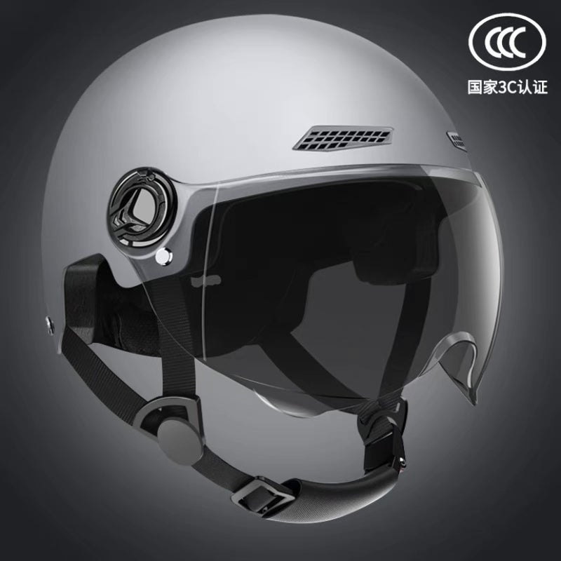 Generic 3C Certified Electric Helmet Unisex Summer Riding Safety 3C gray