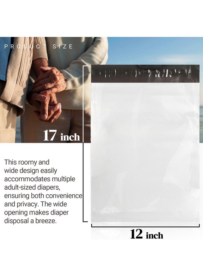 Calvana100 Pcs Extra Thick Adult Diaper Disposable Bags Odor Tight Sealing Disposal Bags Tear Resistance Adult Diaper Genie Extra Large Prevents Leakage Incontinence Disposal Bags (12 X 17 In) - Image 2