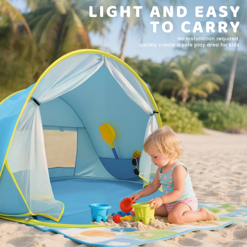 Senodeer Baby Beach Tent, Pop Up Play Tent for Infants, UV Protection Sun Shelter for Toddlers, Infant Portable Sun Shade - Image 5