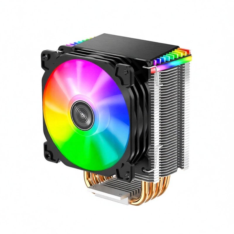CPU Cooler 6MM Pure Copper Vacuum Heat Pipes - PWM Speed Control ARGB Sync Removable Fan CPU Cooling Fan for Desktop PC Gaming Builds - Image 1