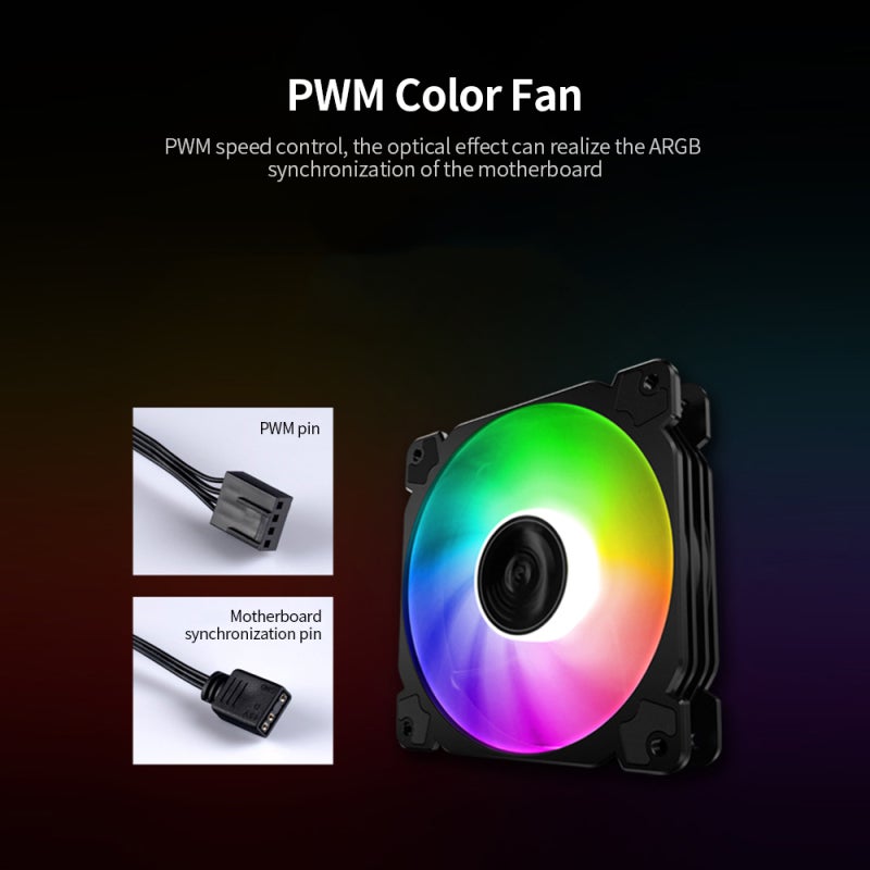 CPU Cooler 6MM Pure Copper Vacuum Heat Pipes - PWM Speed Control ARGB Sync Removable Fan CPU Cooling Fan for Desktop PC Gaming Builds - Image 3