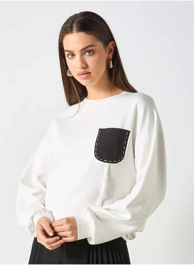 2Xtremz 2Xtremz Applique Detail Sweatshirt with Long Sleeves