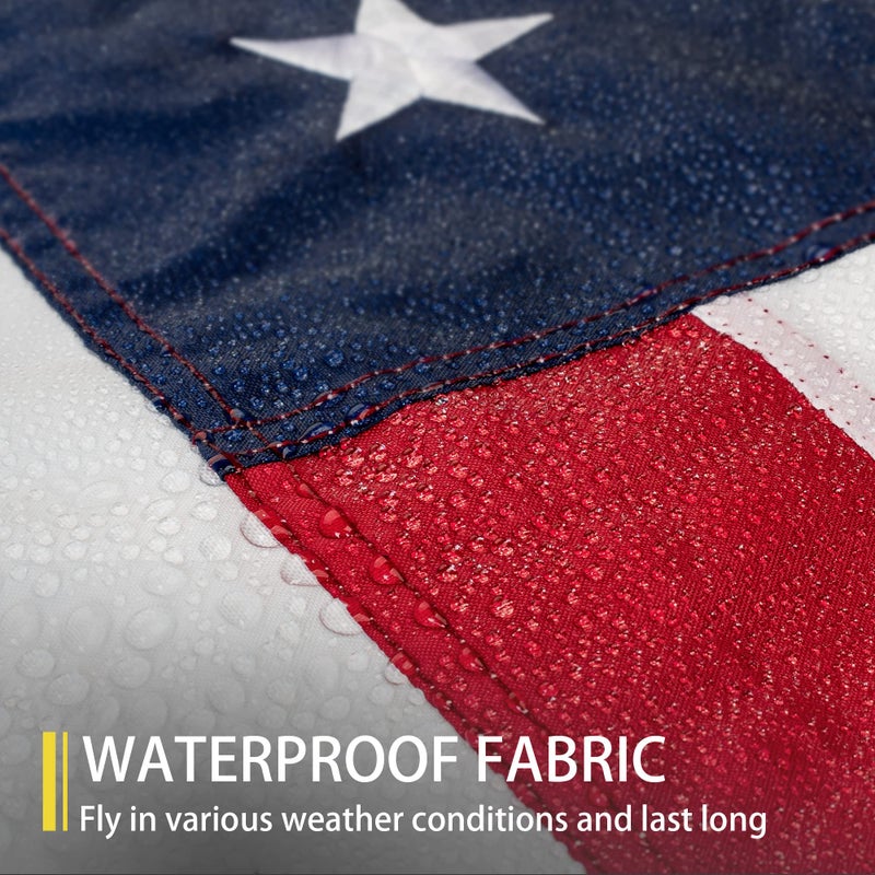 MVPRING American Flag 4x6 FT Outdoor, Heavy Duty High Wind US Flag, Embroidered Stars, Sewn Stripes, Brass Grommets, Indestructible Tough Double Sided United States Flag Suitable for Outside Use - Image 4