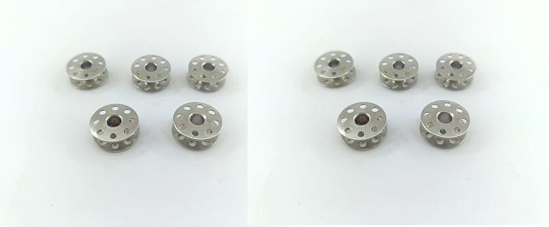 advancedestore advancedestore Pack of 10 Whole Bobbins Steel Bobbins Big Sewing Machine Bobbins Plain Bobbins Steel Boobins Thread Bobbins - Image 1