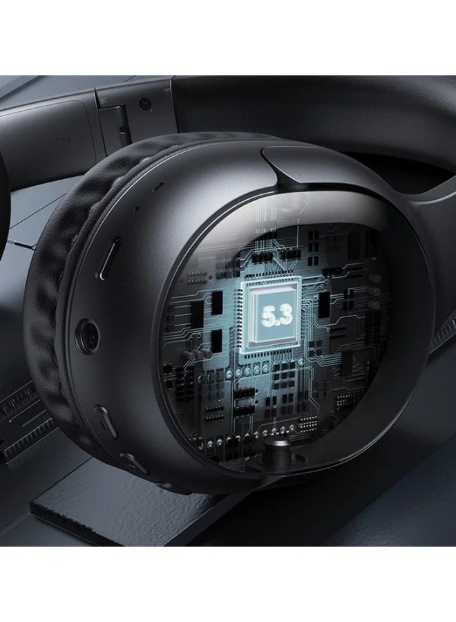 Usams سماعات رأس فوق الأذن متوافقة مع بلوتوث 5.3 تدوم حتى 40 ساعة من عمر البطارية - Image 5