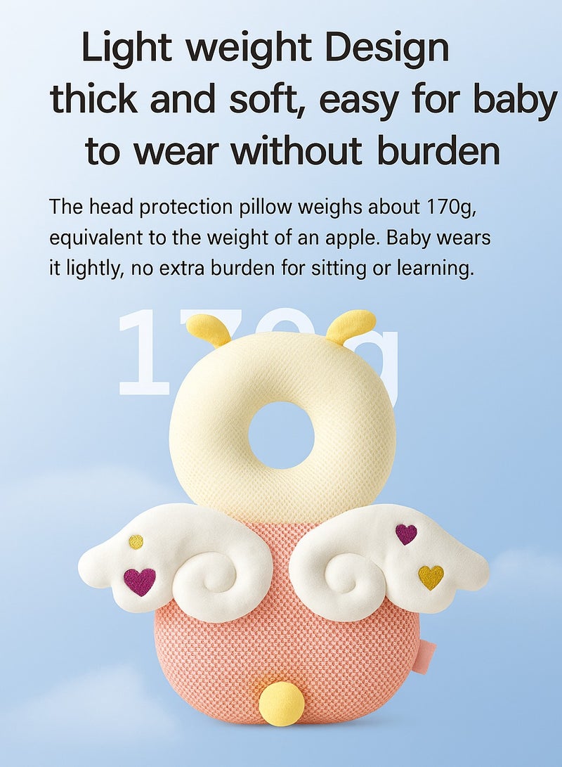 Baby Head Protection Pillow, Infant Walking Safety Cushion Backpack -- Angel Style  - Image 3