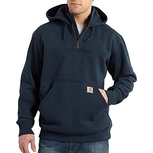 Carhartt mens Rain Defender Paxton Heavyweight Hooded (Big & Tall) athletic sweatshirts, New Navy, 3X-Large Tall US - Image 3