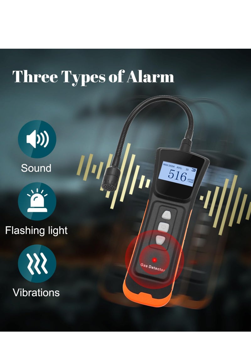 KASTWAVE Portable Gas Leak Detector with LCD Screen, 11" Gooseneck and Rechargeable, Ideal for Home, Kitchen, Garage, and Gas Stations. Detects Combustible Gases like Natural Gas, Methane, Propane, and Ethanol  - Image 5