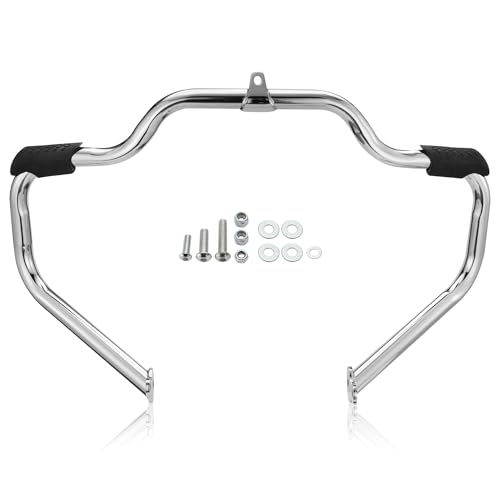 MoKitDora Touring Engine Guard Highway Rail Mustache Crash Bar 125 Fat for Harley 2009up Road King Street Electra Glide and Trike Models Chrome - Image 1