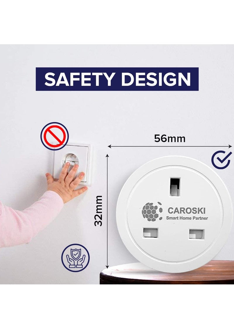 CAROSKI - Wifi Smart Plug Smart Socket for Smart Home Compatible with Voice Assistant Alexa and Google Home comes with Remote and Voice Control Pack of 2 - Image 1