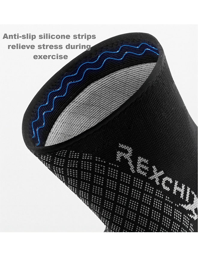 REXCHI Sports Knee Brace - Best Non-Slip Knee Brace For Men And Women Knee Pain, Compression Knee Brace For Running Exercise Walking Sports Arthritis Acl Tear Meniscus Knitted Knee Sleeve - Image 4
