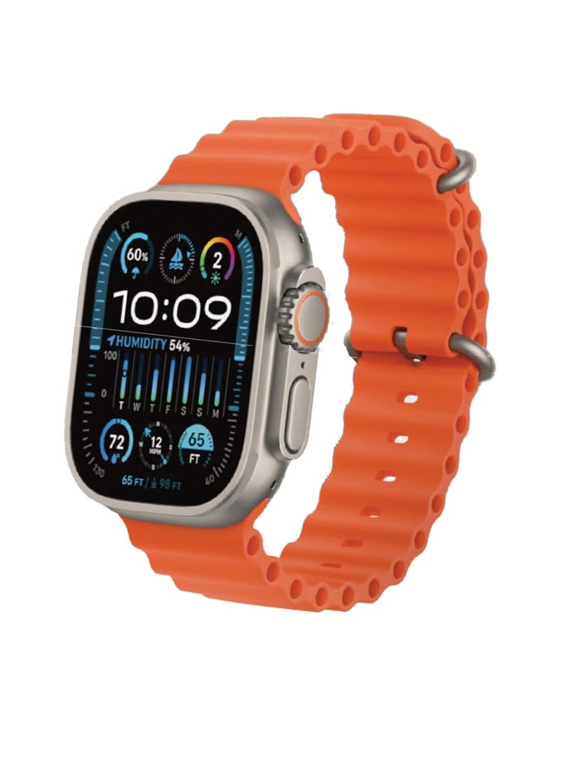 أس بي ساعة ذكية  الاصدار التاسع لحساب السعرات الحرارية و استقبال الرسائل و المكالمات و تدعم اللغة العربية  تأتي 7 اساور اضافية مقاس 49 مم- متعدد الالوان - Image 2