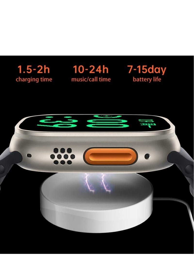 WS - Smart Watch WS009 Ultra  Series 9 With Health Fitness Tracker Sport Watch  Supports 4 addition Wrist Strap 49MM-Multicolour - Image 1