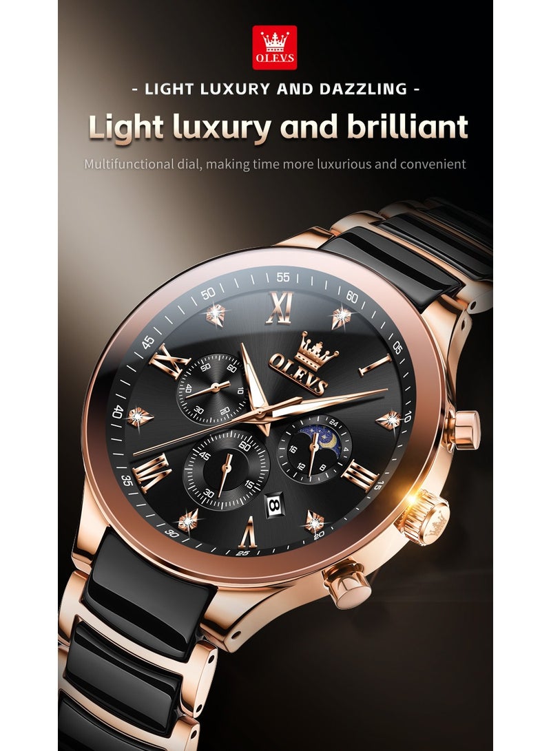 OLEVS 7004 Classic Luxury Men's Ceramic Watch - Image 5