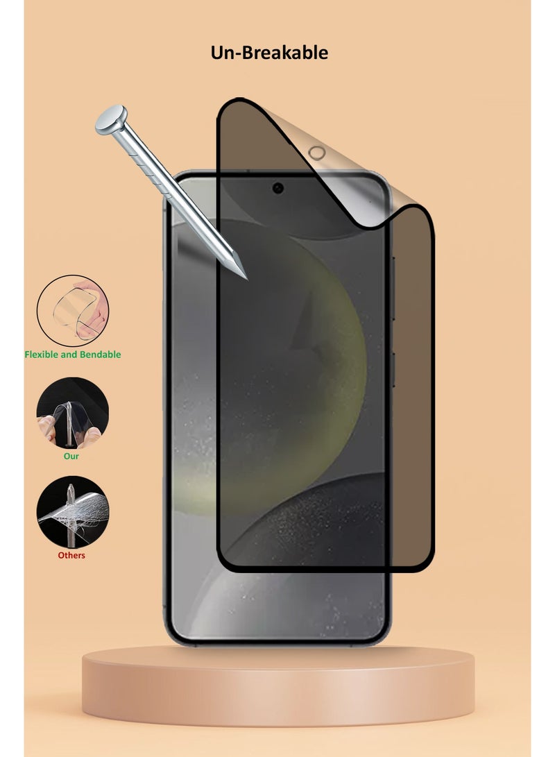 Techie حماية شاشة كاملة مضادة للانفجار بلمسة مات من السيراميك للخصوصية لجهاز سامسونج جالاكسي S24 بلس 2024 - Image 5