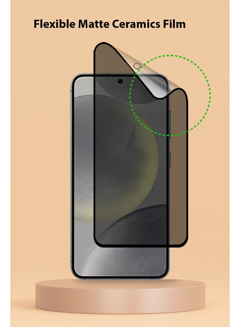 Techie حماية شاشة كاملة مضادة للانفجار بلمسة مات من السيراميك للخصوصية لجهاز سامسونج جالاكسي S24 بلس 2024 - Image 4