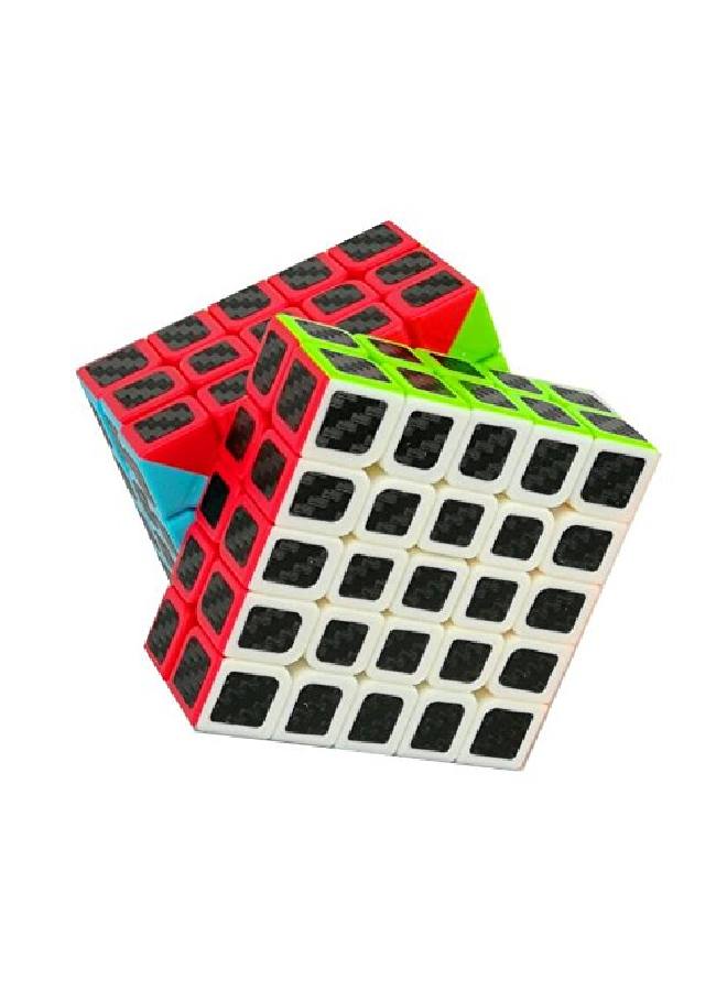 CuberSpeed حزمة Speedcubing من ألياف الكربون 4X4 5X5 مجموعة مكعبات السرعة بدون لاصق مكعب سرعة مشرق من ألياف الكربون ملصق ألغاز المكعب السحري السلس - Image 2