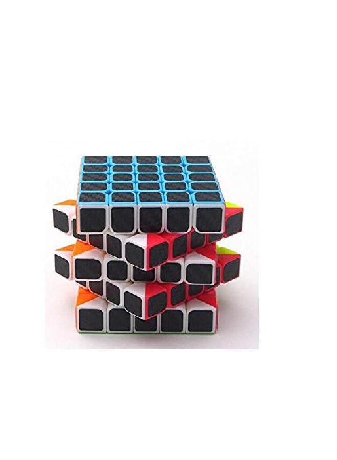 CuberSpeed حزمة Speedcubing من ألياف الكربون 4X4 5X5 مجموعة مكعبات السرعة بدون لاصق مكعب سرعة مشرق من ألياف الكربون ملصق ألغاز المكعب السحري السلس - Image 4