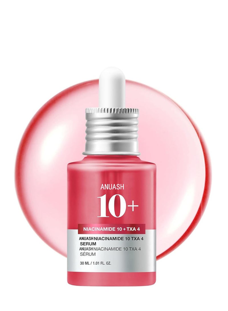 ANUASH Anua Niacinamide 10 + TXA 4 Serum, العناية بالبقع المظلمة, حمض الهيالورونيك, حمض ترانيكساميك, مصل الوجه الخفيف الوزن والمرطب كل في واحد يومياً للبشرة الزجاجية, العناية بالبشرة الكورية, 1.01 fl.oz - Image 1