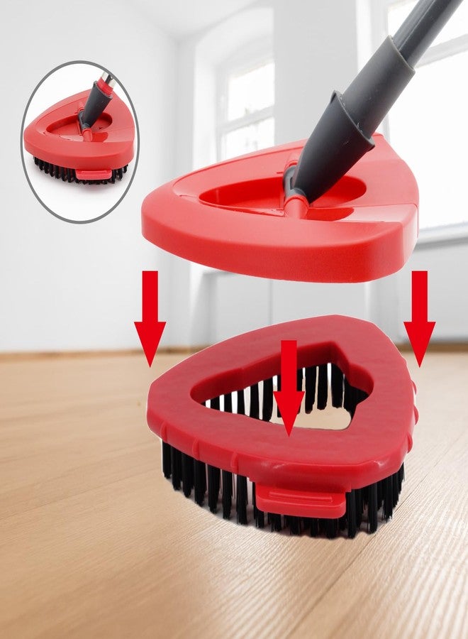 FAMEBIRD 2 Pack Scrub Brush Floor Brush Head Compatible with Spin Mop 1 Tank System Deck Brush Floor Scrubber Brush Stiff Bristle Brush Scrubbing Brush Cleaning Brush for Bathroom, Kitchen, Tub, Carpet, Tile - Image 4
