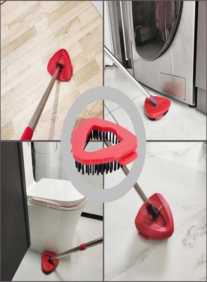 FAMEBIRD 2 Pack Scrub Brush Floor Brush Head Compatible with Spin Mop 1 Tank System Deck Brush Floor Scrubber Brush Stiff Bristle Brush Scrubbing Brush Cleaning Brush for Bathroom, Kitchen, Tub, Carpet, Tile - Image 5