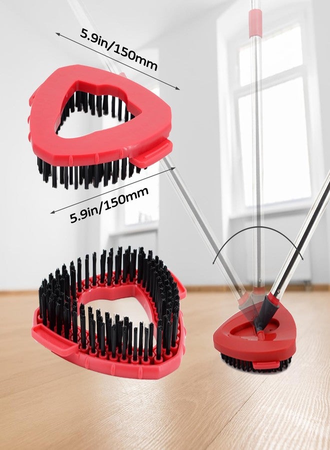 FAMEBIRD 2 Pack Scrub Brush Floor Brush Head Compatible with Spin Mop 1 Tank System Deck Brush Floor Scrubber Brush Stiff Bristle Brush Scrubbing Brush Cleaning Brush for Bathroom, Kitchen, Tub, Carpet, Tile - Image 3