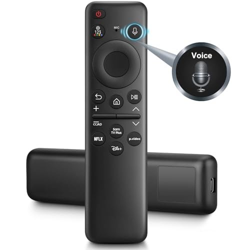 EWO'S Rechargeable Voice Remote for Samsung Frame Solar Crystal QLED OLED Neo UHD CU8000 DU8000 CU7000 DU7200 Q60C/D Q70C/D Q80C/D QN85C/D QN90C Magic 4K 8K Smart TV Remotes Control Replacement BN59-01432A - Image 1