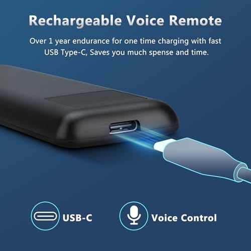 EWO'S Rechargeable Voice Remote for Samsung Frame Solar Crystal QLED OLED Neo UHD CU8000 DU8000 CU7000 DU7200 Q60C/D Q70C/D Q80C/D QN85C/D QN90C Magic 4K 8K Smart TV Remotes Control Replacement BN59-01432A - Image 2
