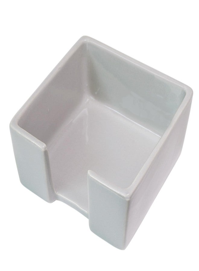 HANKOR Ceramic Sticky Note Holder, 3 x 3 Sticky Note Dispenser, Notepad Holder for Desk, Office Essentials Organizer (Grey) - Image 1