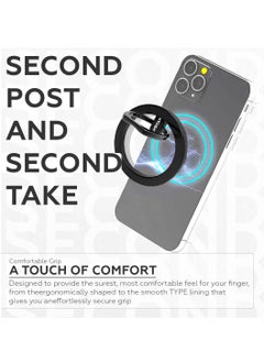 AMROAH Magnetic Metal Phone Ring Grip Holder for MagSafe, Magnetic Phone Grip Stand Holder Removable Adjustable for Finger Compatible Cell Phone Apple iPhone 16 15 14 13 12 11 Pro Max Samsung Galaxy Xiaomi Me  - Image 3