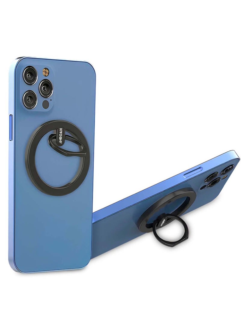 AMROAH - Magnetic Metal Phone Ring Grip Holder for MagSafe, Magnetic Phone Grip Stand Holder Removable Adjustable for Finger Compatible Cell Phone Apple iPhone 16 15 14 13 12 11 Pro Max Samsung Galaxy Xiaomi Me - Image 1