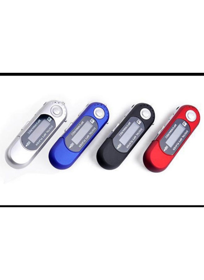 USB In-line Ultra-long Standby Screen MP3 4GB/8GB Built-in Memory Dry Battery MP3 With Lyrics Display-Body Color:Blue-Memory Capacity:4G  - Image 1