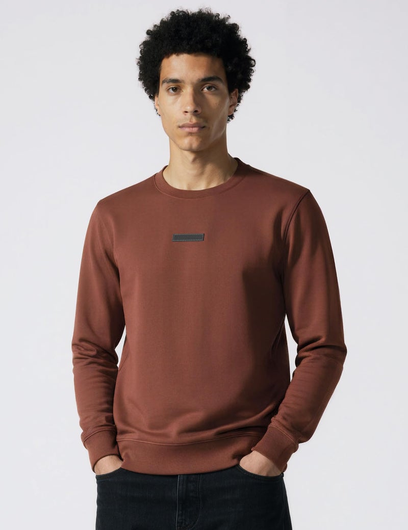 DAMENSCH Premium Microfiber Blend Sweatshirt, Fleece Lined Sweatshirts for Men, No-Fade Colours Winter Wear for Men, Ideal for 10-15 Degrees C-Autumn Red-L - Image 4