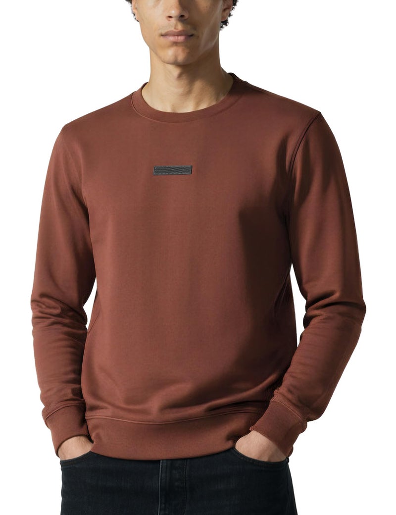 DAMENSCH Premium Microfiber Blend Sweatshirt, Fleece Lined Sweatshirts for Men, No-Fade Colours Winter Wear for Men, Ideal for 10-15 Degrees C-Autumn Red-L - Image 1