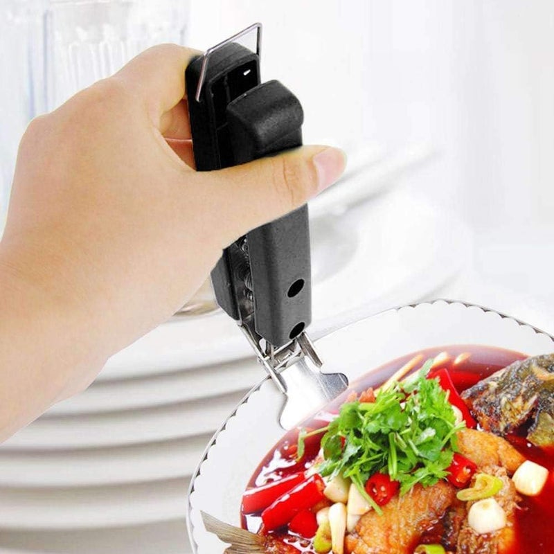 Stainless Steel Heat Resistant Pot Holder - Dish Tray Clip for Dishes, Kitchen Accessories, Dish Burner, Dish Holder, Clip Handle - 1 Piece (Multicolor) - Image 1