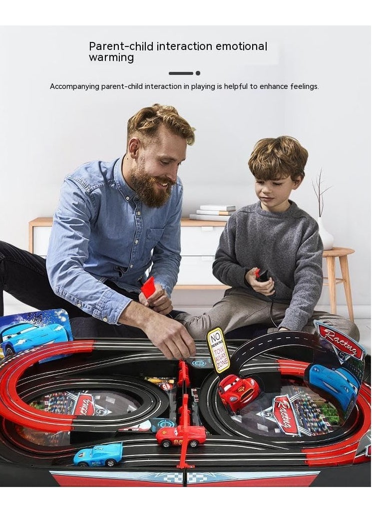 Cool Baby COOLBABY Twin Remote Control Racing Boys And Girls With Track Lightning McQueen Toys Electric Car Children's Racing Toys  - Image 2