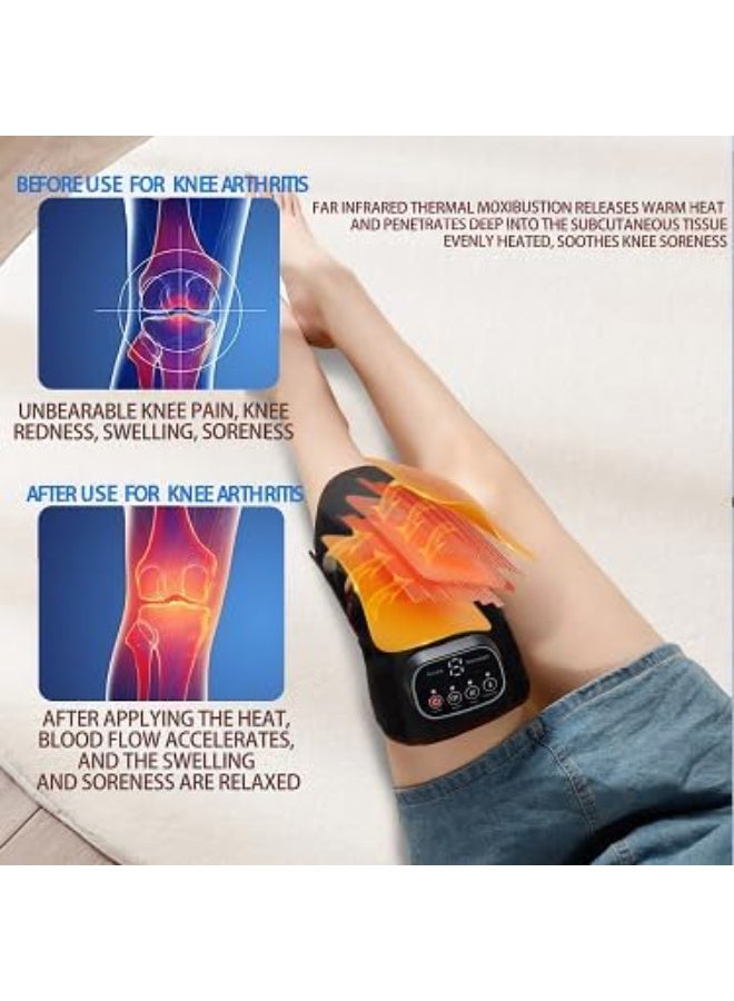 جهاز مساج للساق والركبة – علاج بالحرارة والبرودة لتخفيف الألم – 3 مستويات ضغط للاسترخاء العضلي والتعافي الرياضي - Image 3