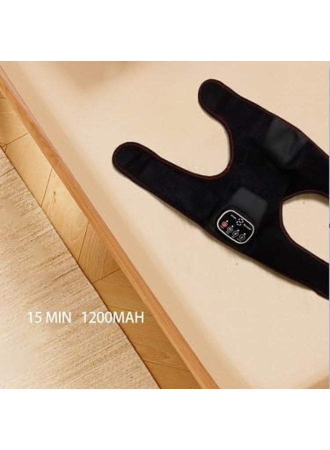 جهاز مساج للساق والركبة – علاج بالحرارة والبرودة لتخفيف الألم – 3 مستويات ضغط للاسترخاء العضلي والتعافي الرياضي - Image 4