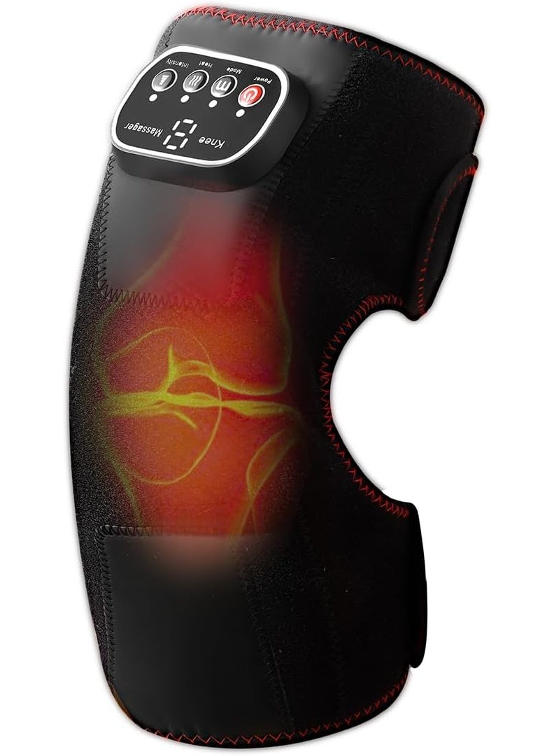 جهاز مساج للساق والركبة – علاج بالحرارة والبرودة لتخفيف الألم – 3 مستويات ضغط للاسترخاء العضلي والتعافي الرياضي - Image 1