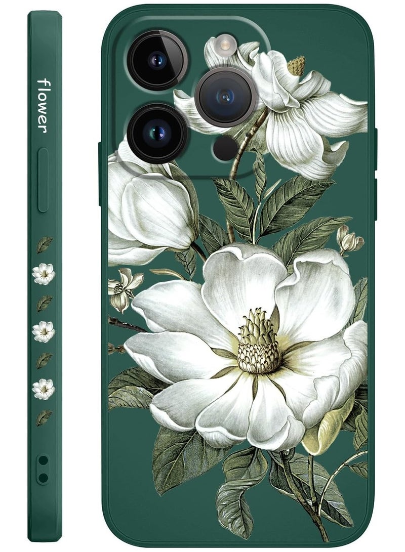 for iPhone 16 Pro Max Case Anti Scratch Microfiber Lining Phone Cover Silicone Ultra Slim Case for iPhone 16 Pro Max 6.9 inch-Cotton Green - Image 1