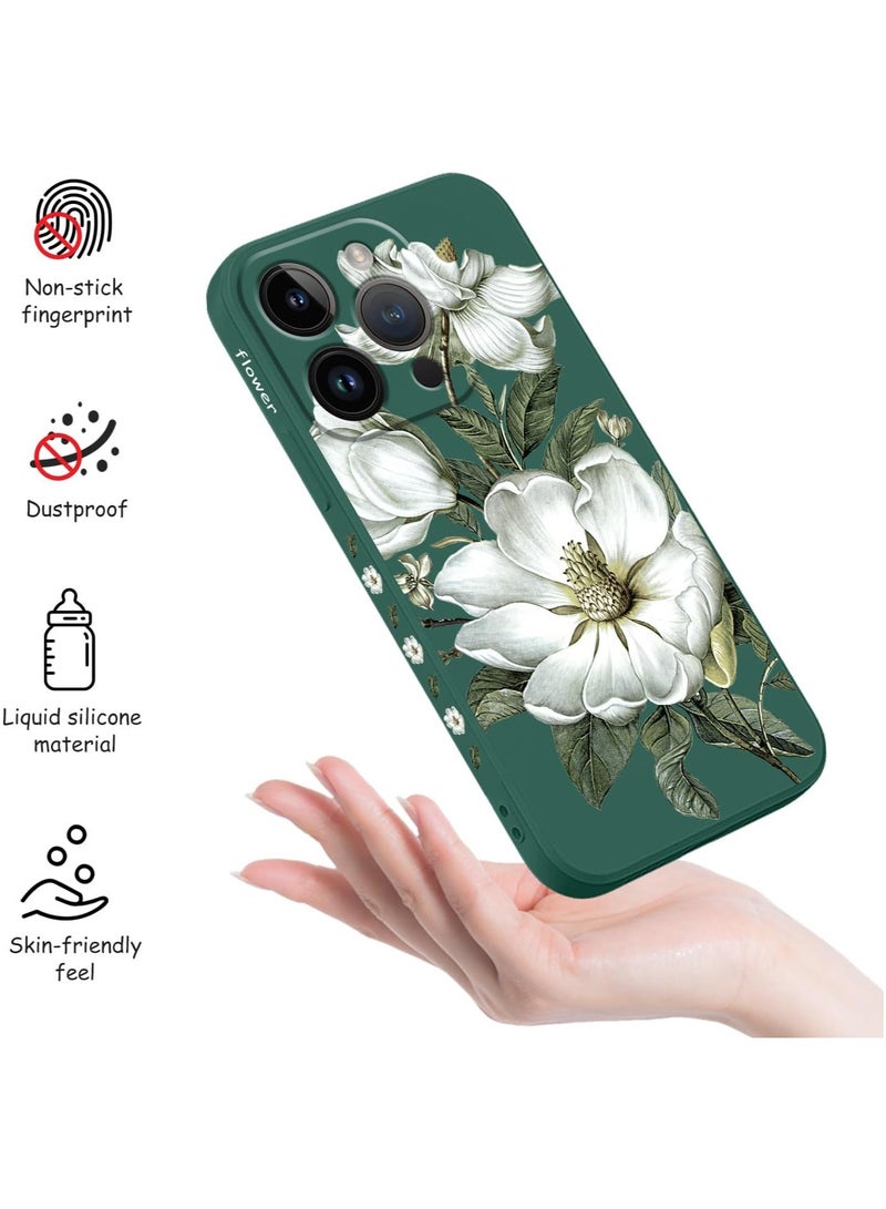 for iPhone 16 Pro Max Case Anti Scratch Microfiber Lining Phone Cover Silicone Ultra Slim Case for iPhone 16 Pro Max 6.9 inch-Cotton Green - Image 5