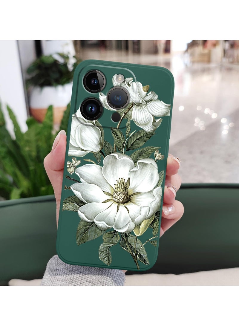 for iPhone 16 Pro Max Case Anti Scratch Microfiber Lining Phone Cover Silicone Ultra Slim Case for iPhone 16 Pro Max 6.9 inch-Cotton Green - Image 4