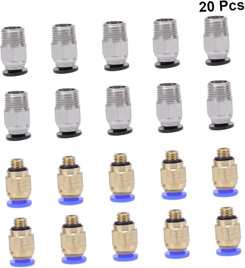 20 Pcs M10 Straight Pneumatic Fitting Quick Connect for 3D Printer Extruder - Image 3