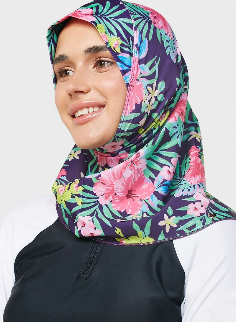 كويجا وشاح بطبعات ازهار