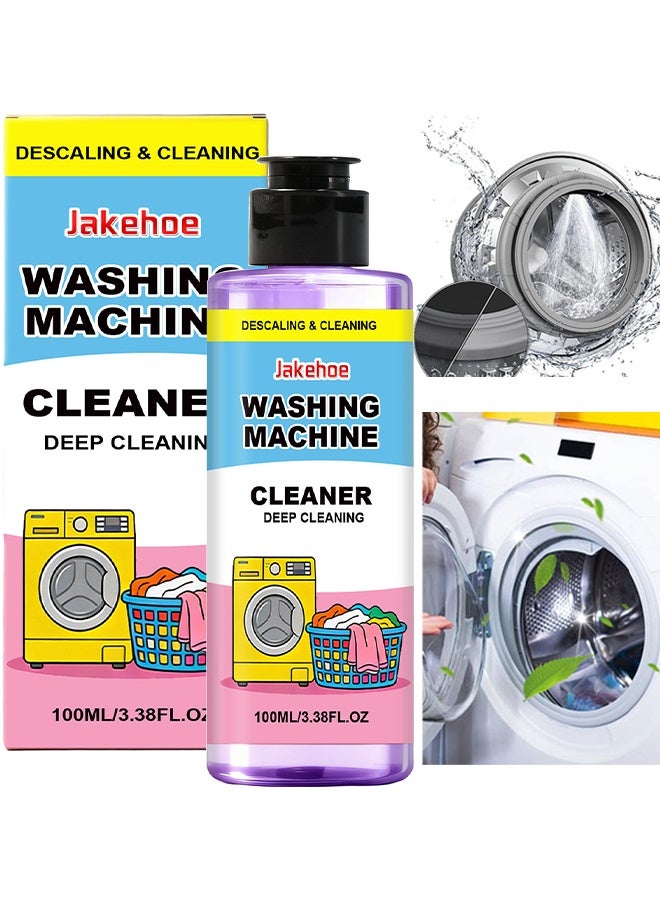 Jakehoe Washing Machine Cleaner, For Front And Top Loader Washer Machines Deep Cleaning, Washing Machine Cleaner Descaling Agent, Remove Odors Front Load Cleans Drum Tub seal Other Parts Descaler, 100ml - Image 1