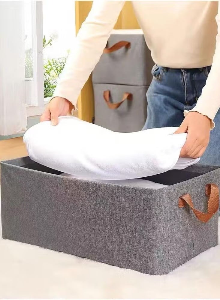 (3 pieces) of foldable Oxford storage box for organizing clothes, towels and furnishings, size 44*30*20 cm (color may vary) - Image 3