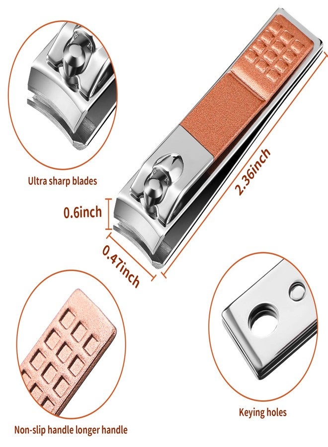 Yaomiao 12 Pieces Nail Clipper Set Stainless Steel Nail Cutter Fingernails and Toenail Clipper Cutter for Women Men (Rose Gold) - Image 4