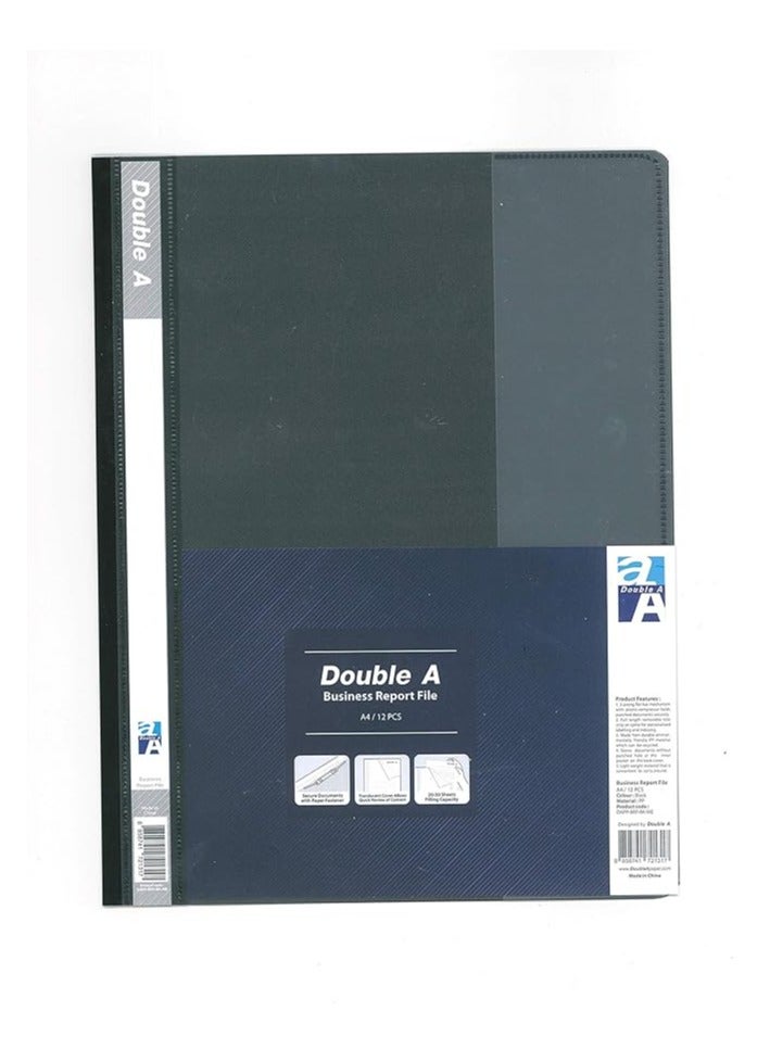 Report File A4 Grey, Clear Front Report Covers Project File For School Office Pack of 12pcs - Image 1